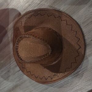 Cowboy hat brown leather